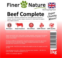 Finer By Nature Beef Complete (Boneless) Raw 1kg